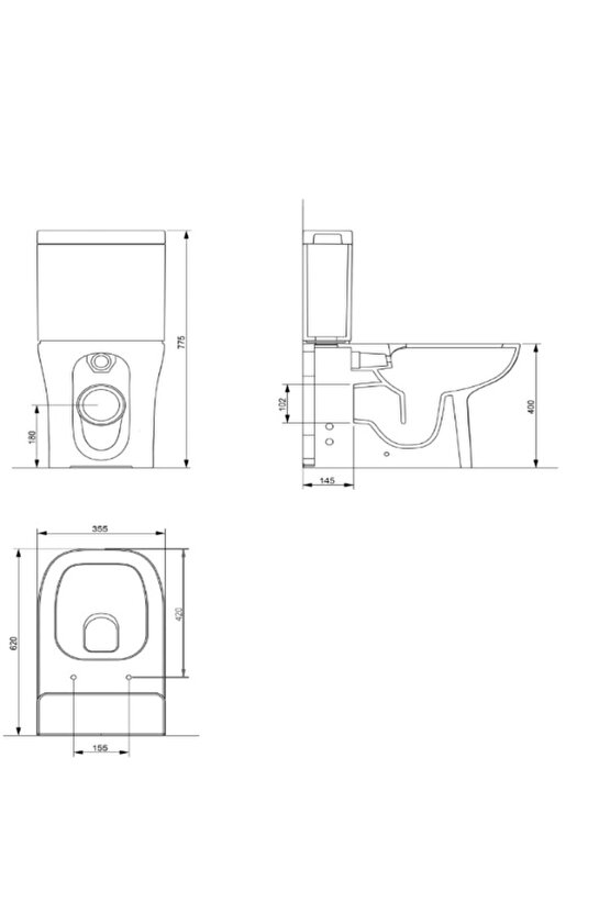 Petit Rimout Duvara Sıfır Kombi Klozet Takımı A101111h