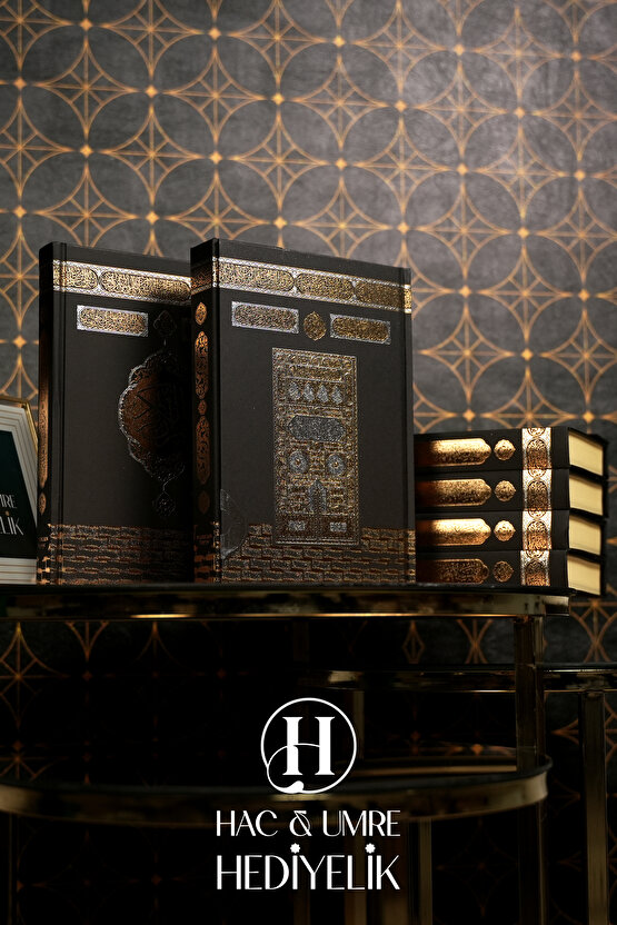 Kuranı Kerim | Kabe Tasarımlı Hediyelik Kuran | Orta Boy Lüks Yaldızlı Kabe Ciltli Kuranı Kerim