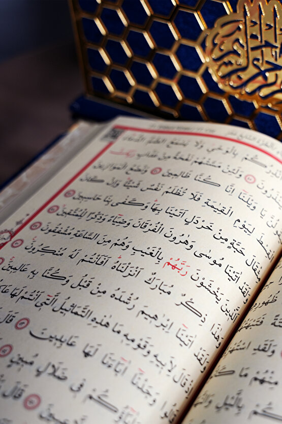 Hediyelik Kuranı Kerim | Lüks Ahşap Kutulu Kadife Kaplama Kuranı Kerim