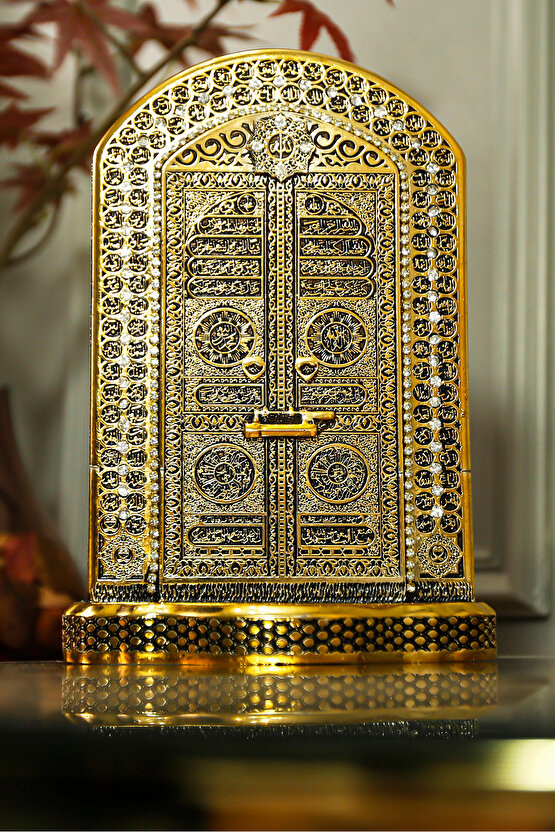 Lüks Islami Hediyelik Dini Biblolar Dekoratif Obje Süs Model Kabe Kapısı Ayetel Kürsi Figür