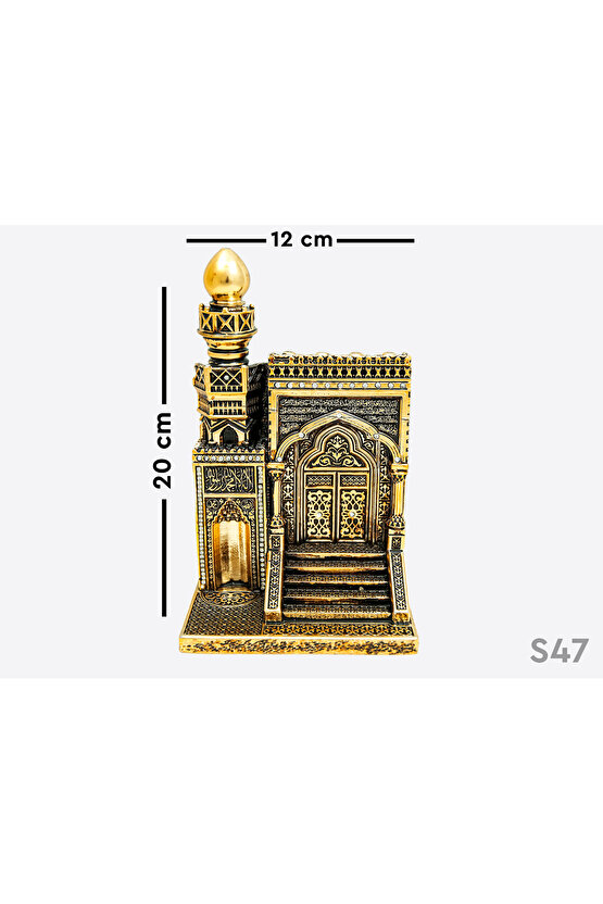 YENİ EV OFİS HEDİYESİ LÜKS FİGÜR DEKORATİF DİNİ İSLAMİ ARMAĞAN MİHRAP MİNBER SÜS OBJE