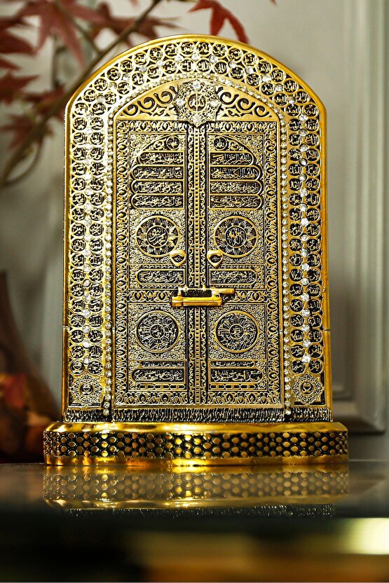 Kurumsal Hediye Lüks Islami Hediyelik Dekoratif Obje Süs Model Kabe Kapısı Ayetel Kürsi Biblo