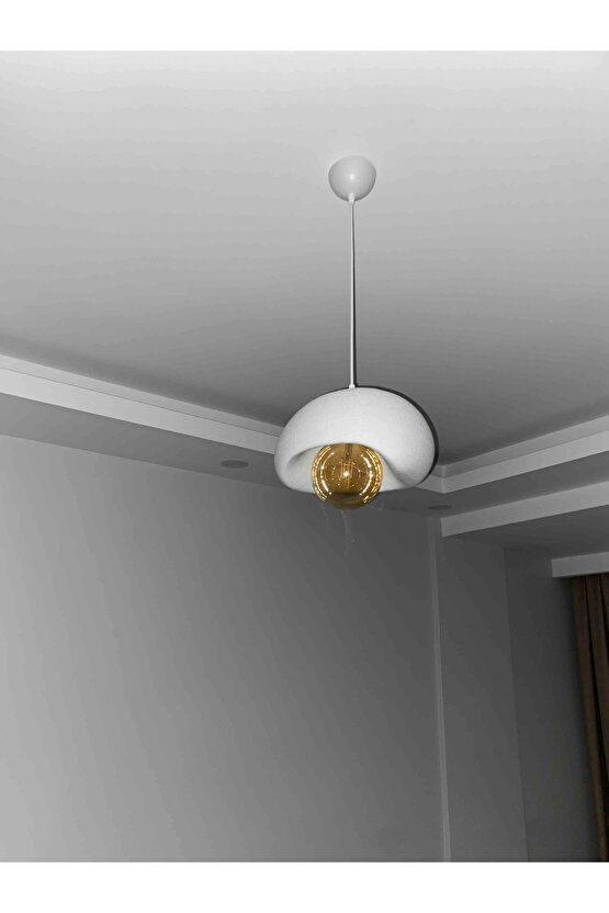 Tekli Sarkıt Avize Rustik E27 Modern Avize Bohem Beton Görünüm (RUSTİK AMPUL HEDİYEDİR.!)