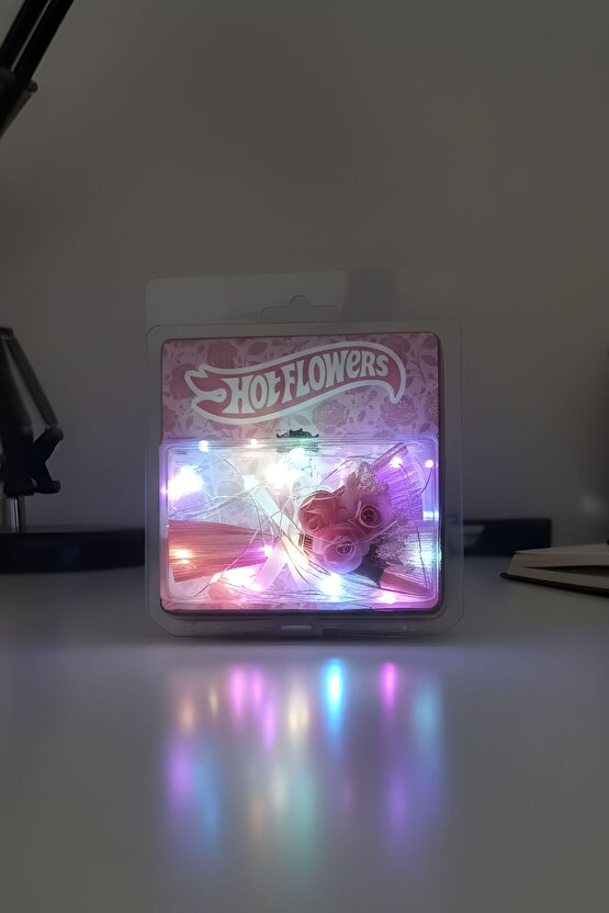 Hot Flowers LED Işıklı Özel Tasarım Solmayan Çiçekli Gül Buketi