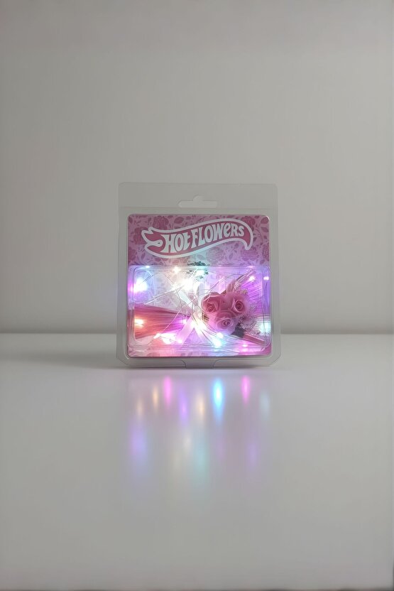Hot Flowers LED Işıklı Özel Tasarım Solmayan Çiçekli Gül Buketi