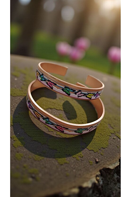 Bakir Bileklik Etnik Desen