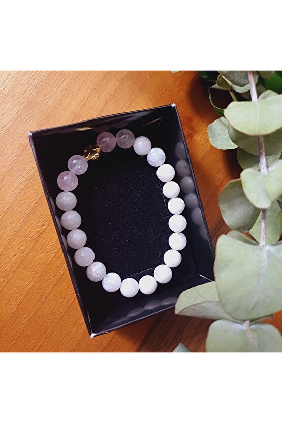 Doğal Taş AY TAŞI ve PEMBE KUVARS KENDINI SEV