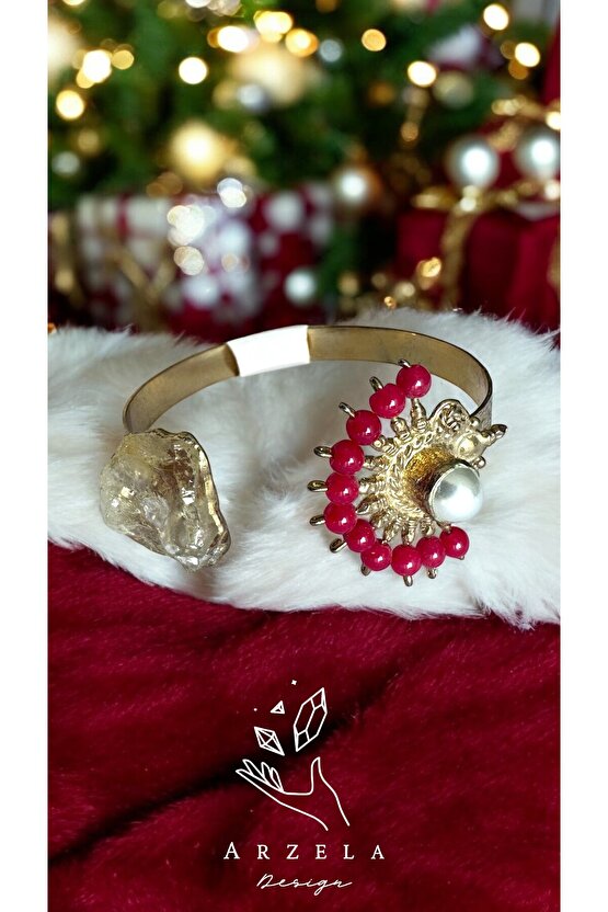 Doğal Taş Sitrin Bileklik