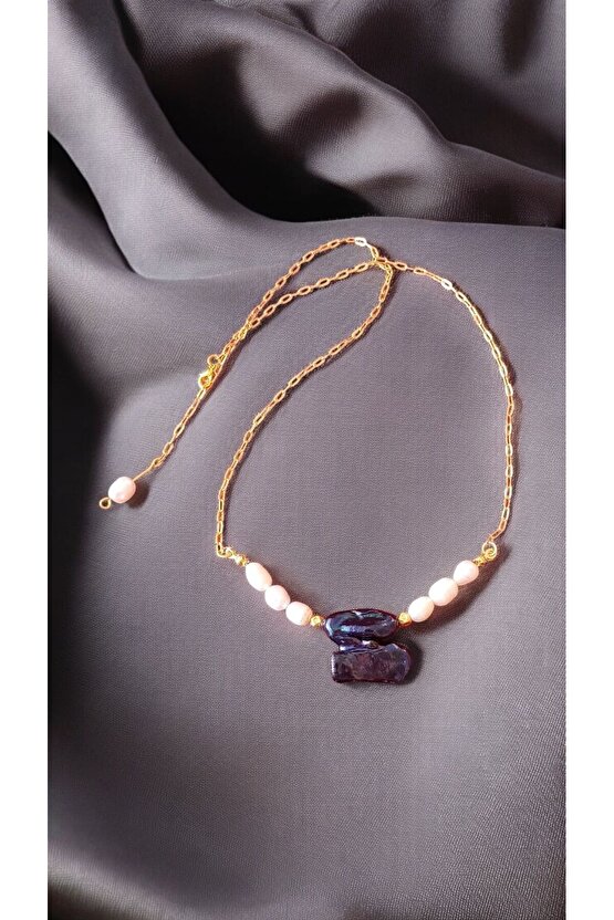 Doğal Taş BAROK VE ARPA İNCİ Kolye