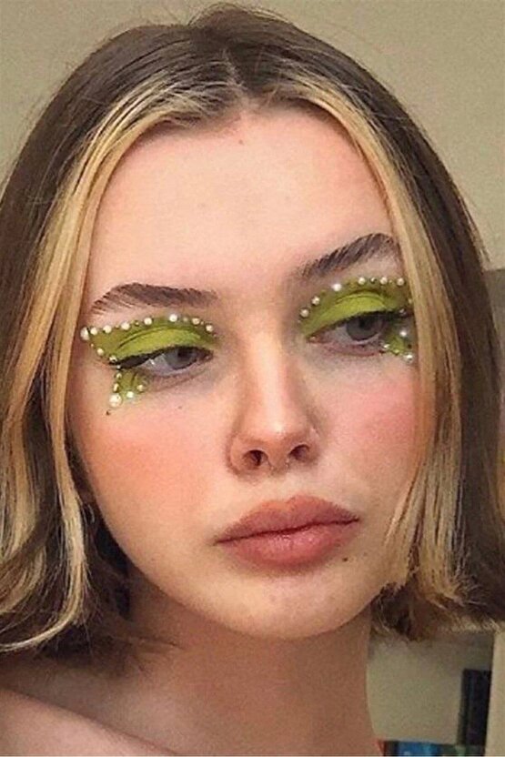 İncili Sticker Kendinden Yapışkanlı Saç, Yüz,Vücut,Tırnak Süsleme Aksesuarı