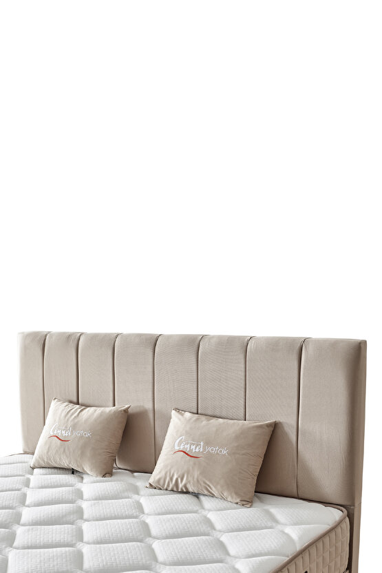 Manolya Çift Kişilik Sandıklı Baza ve Şık Başlık 2’li Set