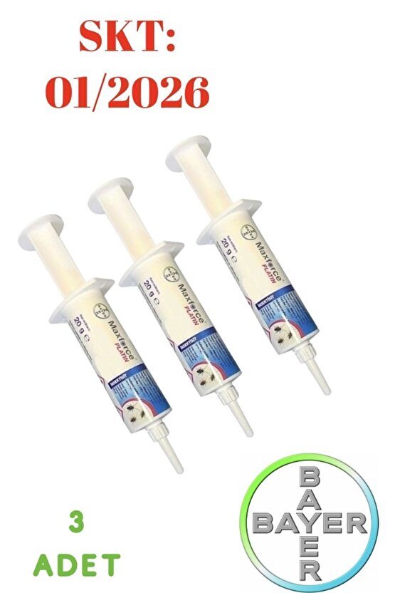 Maxforce Platin Hamam Böceği Ilacı Jel 20 gr 3lü Paket Skt 2027