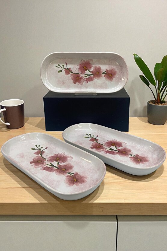 Fiore Noyan Kayık Salata Tabağı 26cm 3 Adet