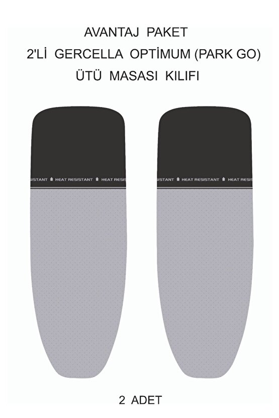 Optimum Park Go(AVANTAJ 2 ADET)ısıya Dayanıklı Ütü Masası Kılıfı Örtüsü Bezi