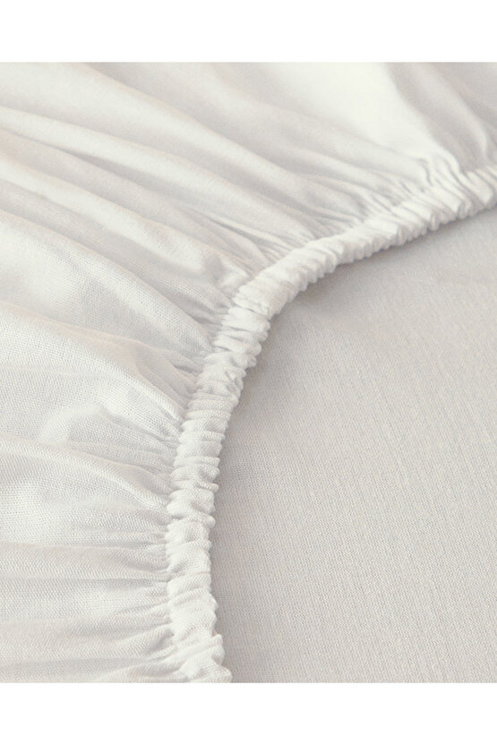 Novella Premium Soft Cotton Tek Kişilik Lastikli Çarşaf Beyaz