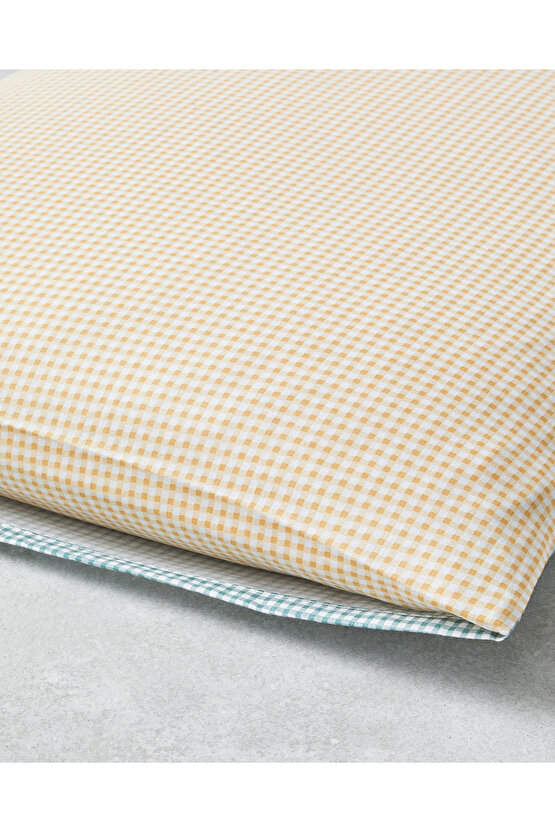Petit Check Pamuklu 2li Yastık Kılıfı 50x70 cm Sarı-Yeşil