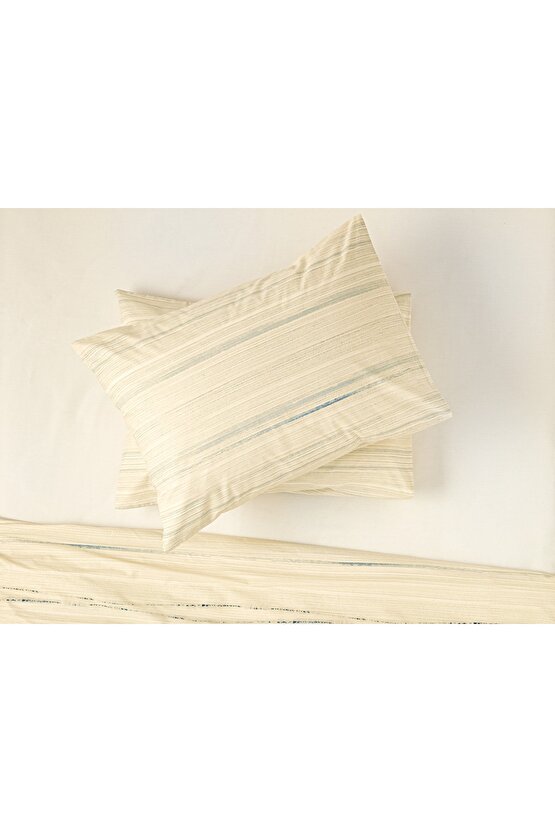 Blurry Wave Pamuklu 2li Yastık Kılıfı 50x70 Cm Mavi