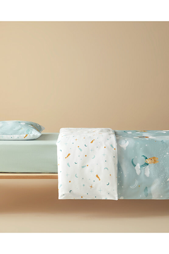 Funny Animals Pamuklu Bebe Nevresim Takımı Yeşil