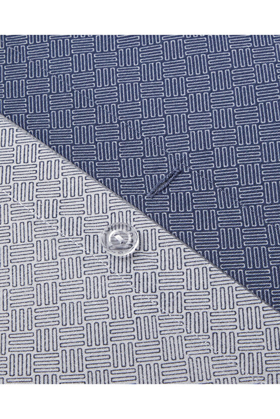 Flowing Stripes Kolay Ütülenir Çift Kişilik Nevresim Takımı 200x220 cm Lacivert