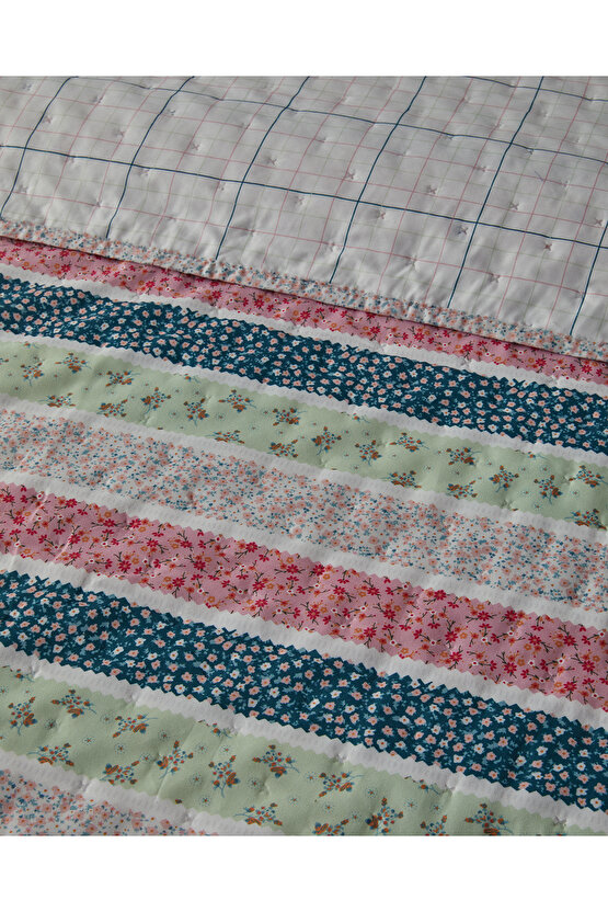 Blossom Lines Tek Kişilik Çok Amaçlı Örtü Pembe