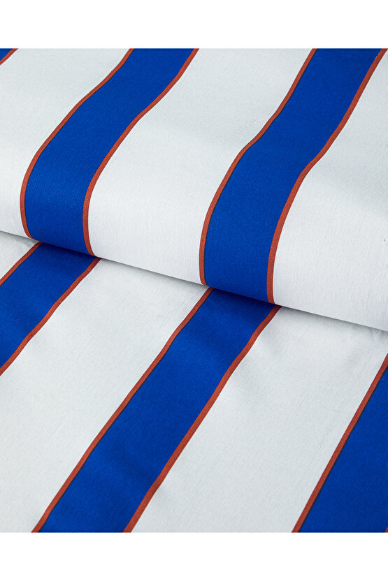 Marine Stripe Çift Kişilik Nevresim Seti Lacivert-Turuncu