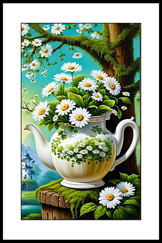 Çay Vakti Digital Art ( ÇERÇEVESİZ - ÇERÇEVE YOKTUR ) ( ULTRA HD ) FOLYO AFİŞ - POSTER