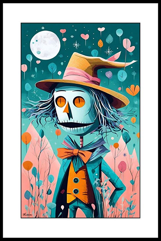 Korkuluk Adam Digital Art ( ÇERÇEVESİZ - ÇERÇEVE YOKTUR ) ( ULTRA HD ) FOLYO AFİŞ - POSTER