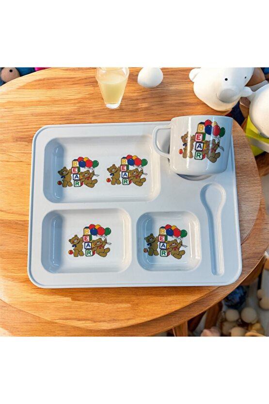 Çocuk Mama Tabak Tabldot Ve Bardağı Melamin