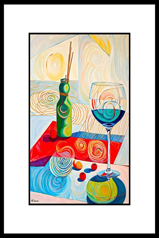 Sahilde Kokteyl Digital Art ( ÇERÇEVESİZ - ÇERÇEVE YOKTUR ) ( ULTRA HD ) FOLYO AFİŞ - POSTER