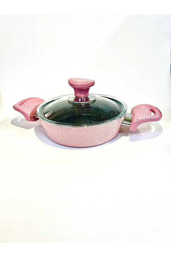 Döküm Granit Kapaklı Yumurta Sahanı 20 Cm Kırmızı