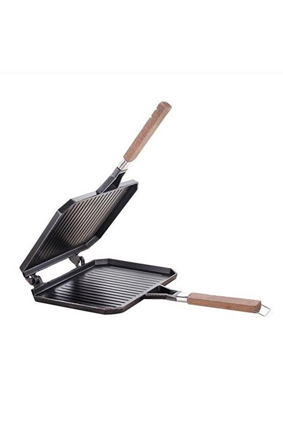 Taşhan Full Greblon Kaplama Çıkarılabilir Plakalı Pratik Ocak Üstü Tost Makinesi