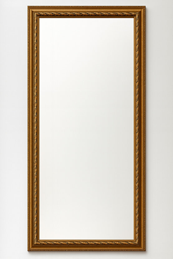 Altın Varaklı Çerçeveli Ayna - 5cm Genişliği - Gold Ayna - Klasik Ayna - Varaklı Ayna - Salon Ayna