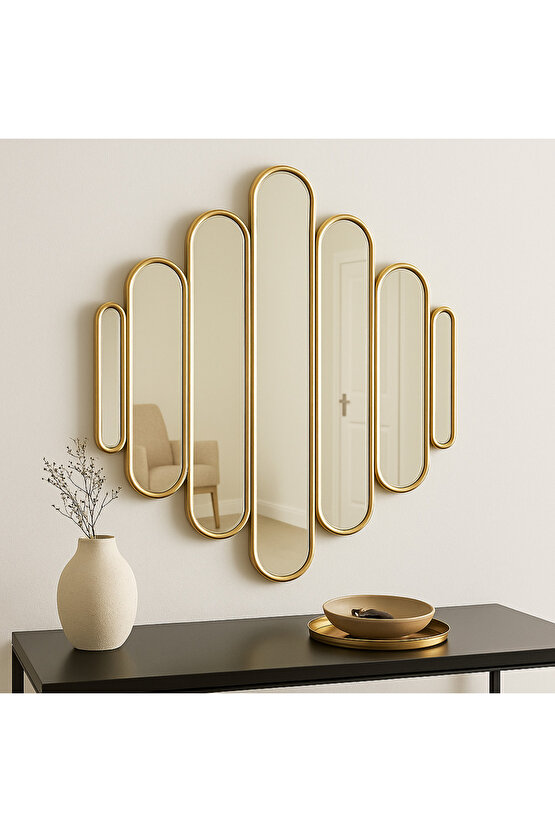 75 x 80 cm Konsol Aynası  Lüks Ayna  Oval Set Ayna