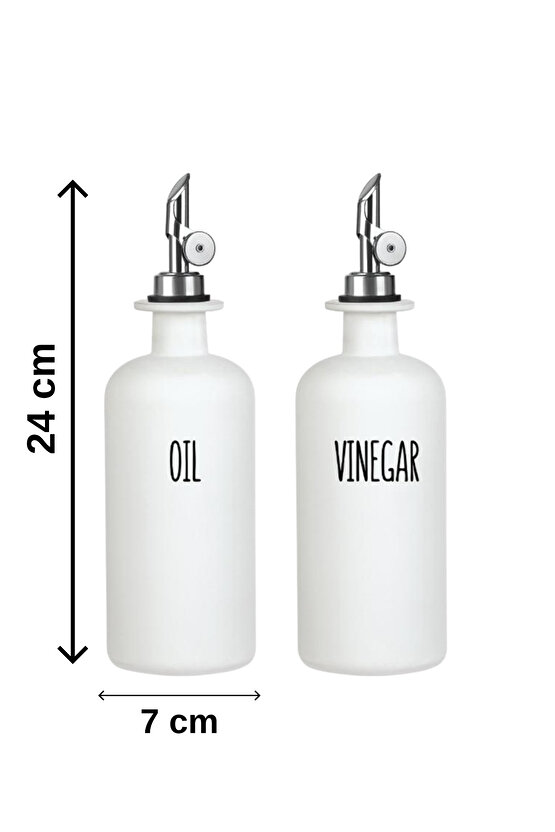 2Li Akıllı Otomatik Kapaklı Cam Yağlık Sirkelik Seti 500 ml