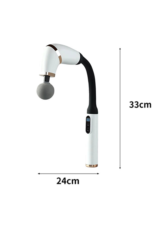 Masaj Tabancası Sporcu Masaj Aleti 4 Başlıklı Şarjlı Titreşimli Sporcu Masaj Tabancası