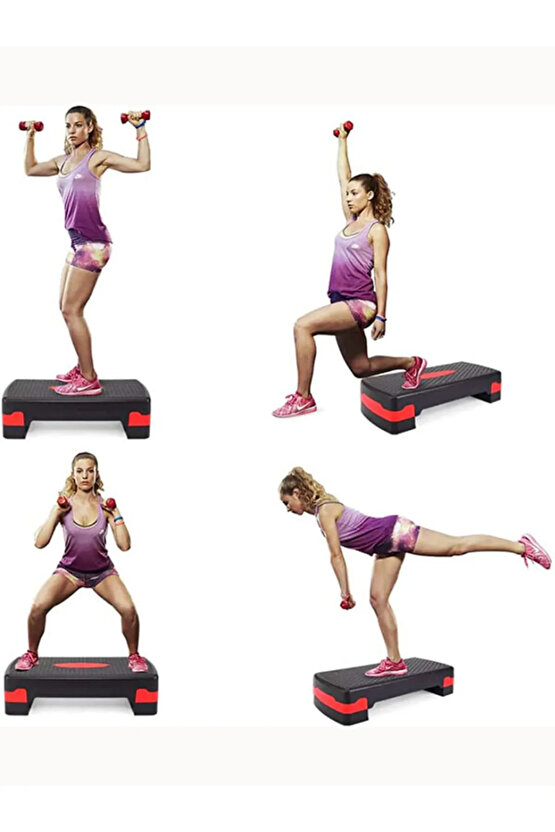 Step Tahtası 2 Kademeli Yükseklik Ayarlı Fitness Egzersiz Aleti 250kg Kapasiteli Aerobik Tahtası
