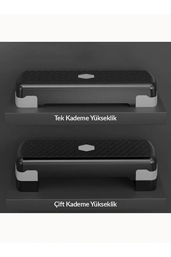Step Tahtası 2 Kademeli Yükseklik Ayarlı Fitness Egzersiz Aleti 250kg Kapasiteli Aerobik Tahtası