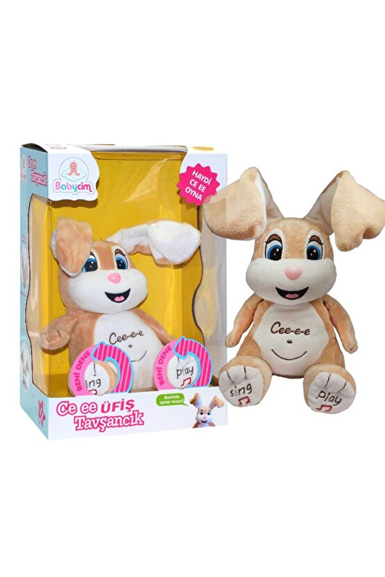 Ce Ee Oyuncu Tavşancık Şarkı Söyler Müzikli Sesli Kulakları Hareket Eder Bebekler İçin Oyuncak