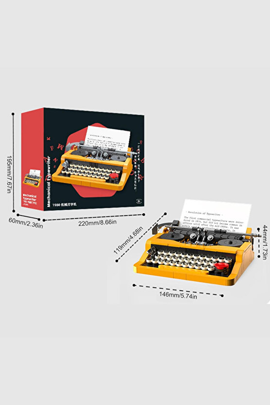 Oyuncak Daktilo 254 Parça Figür +6 Yaş ve Üzeri