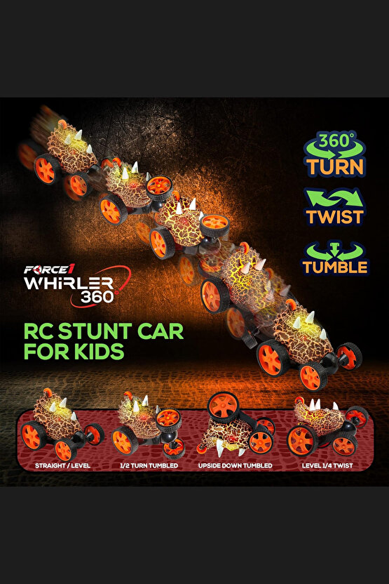 Oyuncak Akrobatik Uzaktan Kumandalı Işıklı Dasher Dinozor Araba