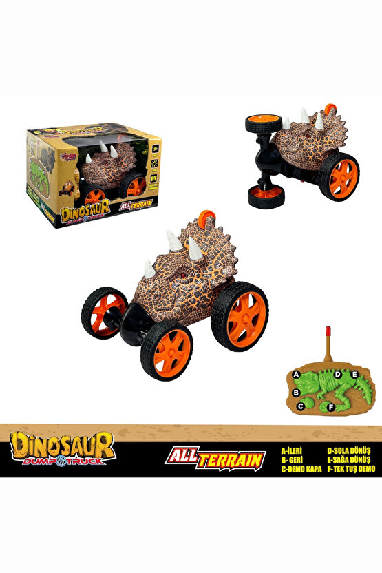 Oyuncak Akrobatik Uzaktan Kumandalı Işıklı Dasher Dinozor Araba
