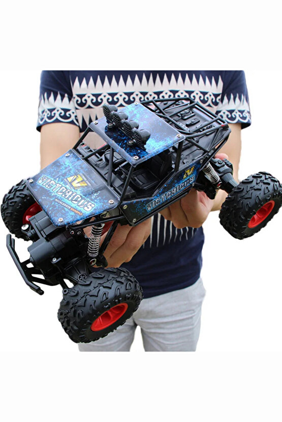 Oyuncak 4x4 Uzaktan Kumandalı Şarjlı Rock Crawler Büyük Teker Gerçekçi Araba 1:16 Ölçek