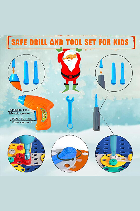 Oyuncak Eğitici Aktivite Mentossori 3D Eğitici Matkap Sök Tak Puzzle Seti Dinazor Serisi