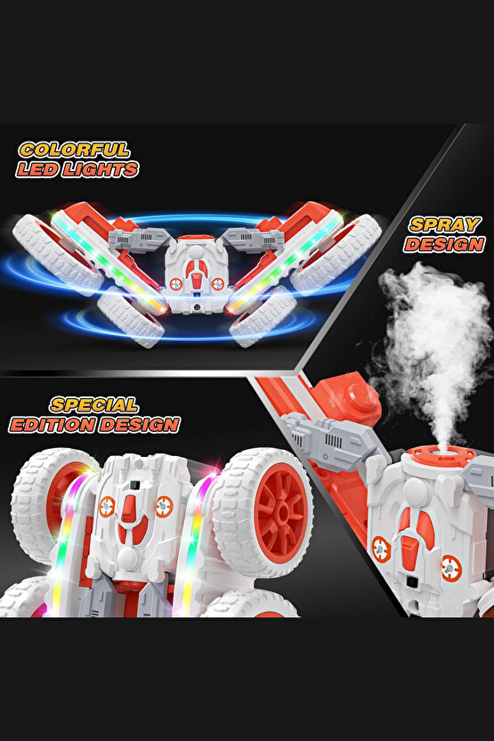 Oyuncak 2.4 Ghz Uzaktan Kumandalı Şarjlı Buhar Atan Akrobat Araba Batman Joker