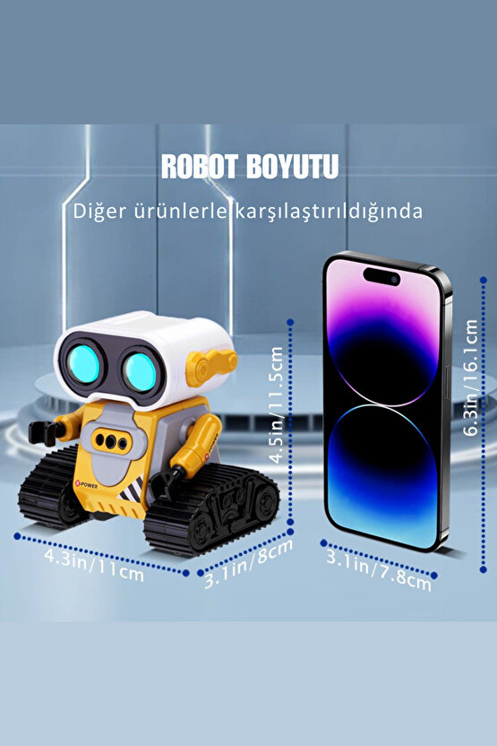 Oyuncak Sesli ve Işıklı Uzaktan Kumandalı Full Fonksiyon USB Şarjlı El Kontrollü 2.4G Robot Araba