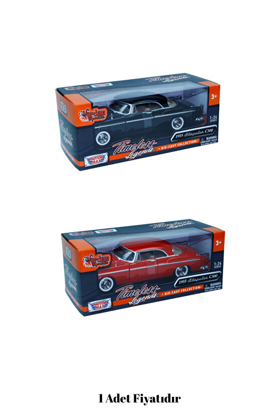 Die Cast Model Koleksiyonluk Hediyelik 1:24 1955 Chrysler C300