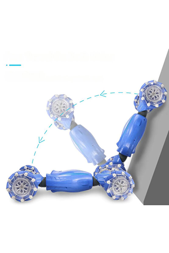 Oyuncak Bilekten Kontrollü Şarjlı 2.4G Işıklı Ve Müzikli Bileklik Kumandalı Akrobat Araba