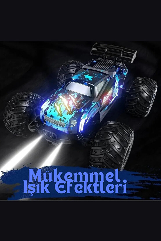 Uzaktan Kumandalı Full Fonksiyon Işıklı 2.4G 1:18 Şarjlı High Off Road Araba +20 Km Hız