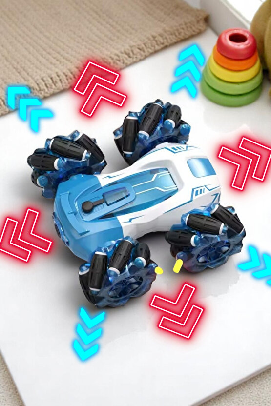 Uzaktan Kumandalı Full Fonksiyon Şarjlı Stunt Drift ve Akrobat Araba 360 Derece Dönen Stunt Araba +3