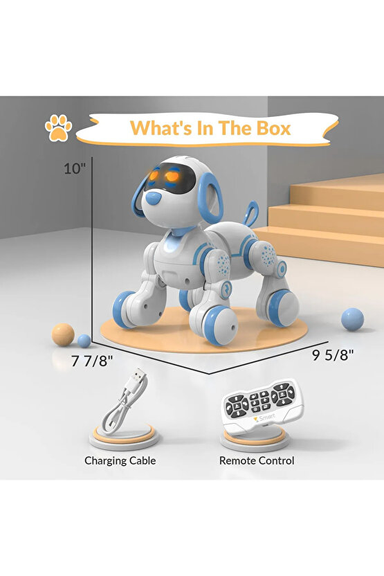 Uzaktan Kumandalı Şarjlı Çok Fonksiyonlu Eğitici ve Öğretici İnteraktif Akıllı Robot Köpek